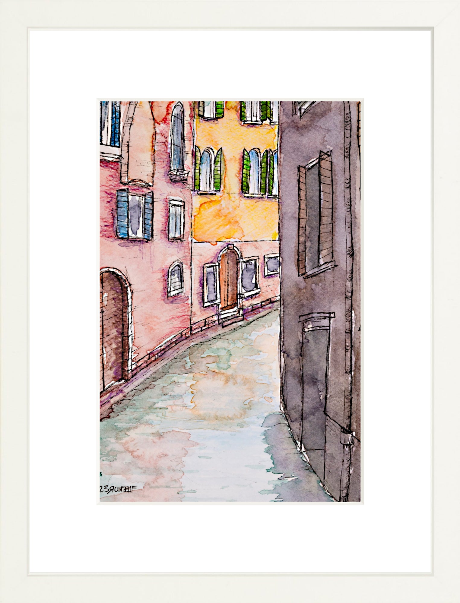#Framed Print_8x12"_White