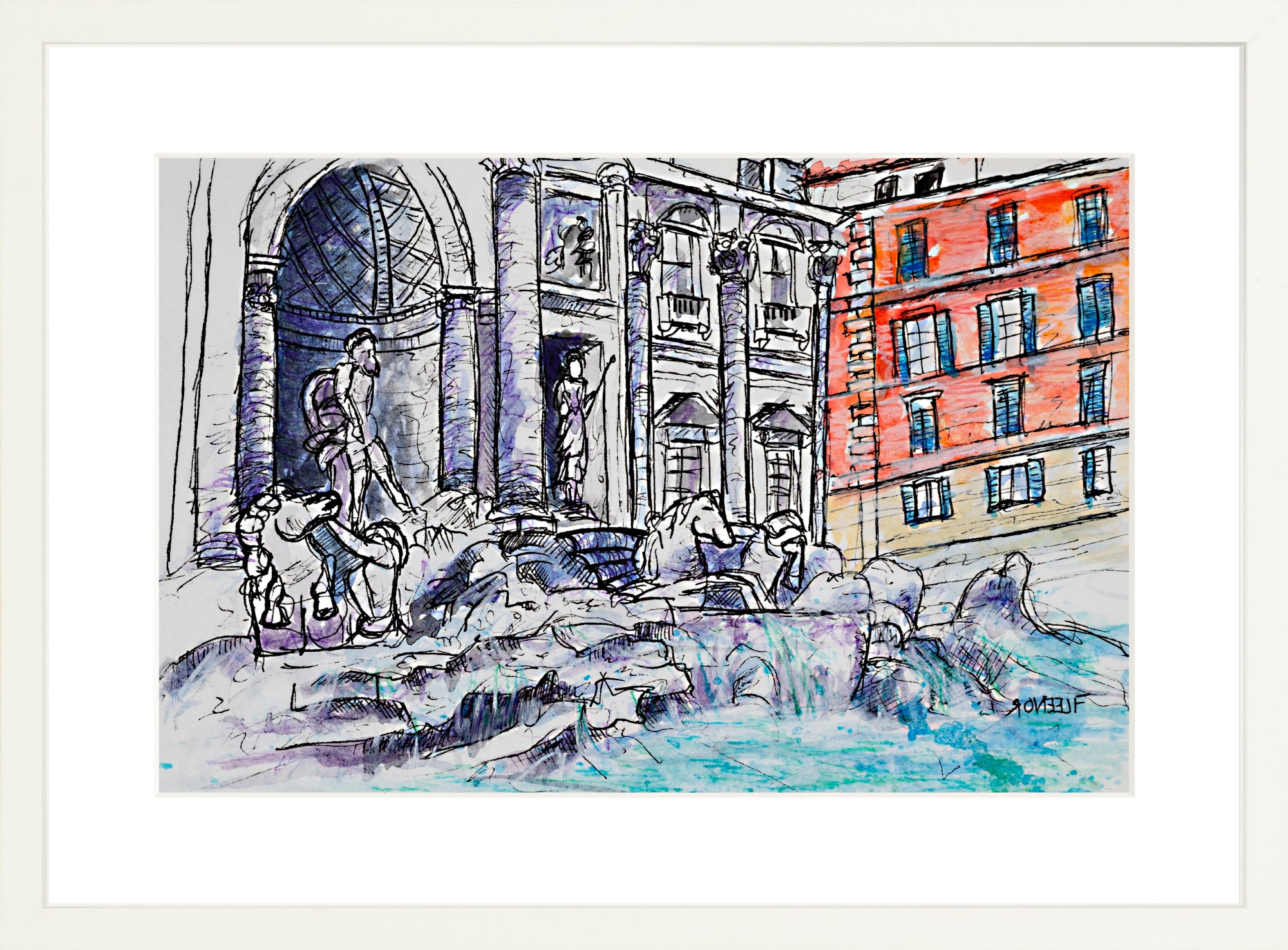#Framed Print_12x18"_White