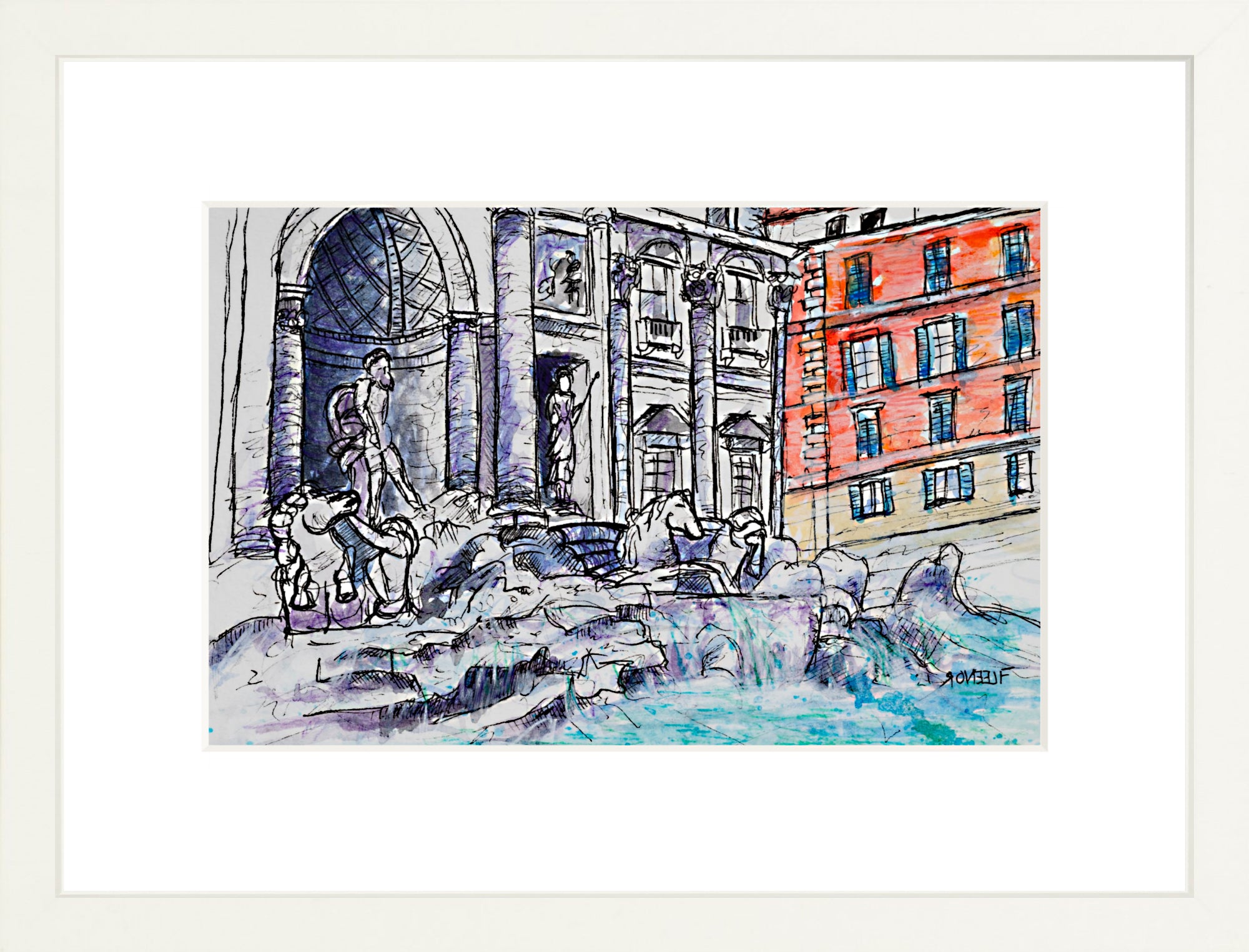 #Framed Print_8x12"_White